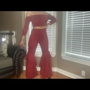 Red 2 piece outfit